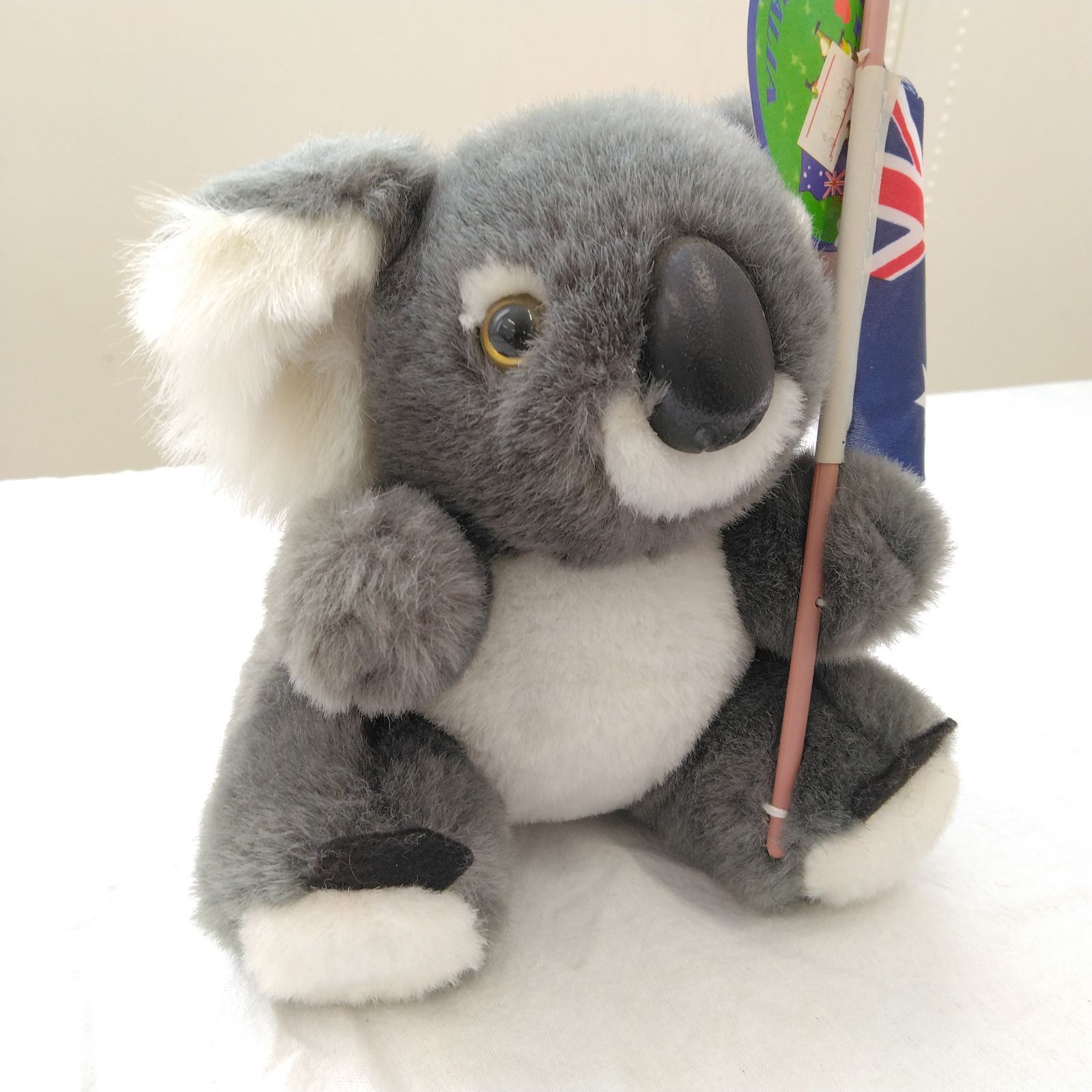 USED] オーストラリア コアラ ぬいぐるみ 国旗付き タグあり 土産