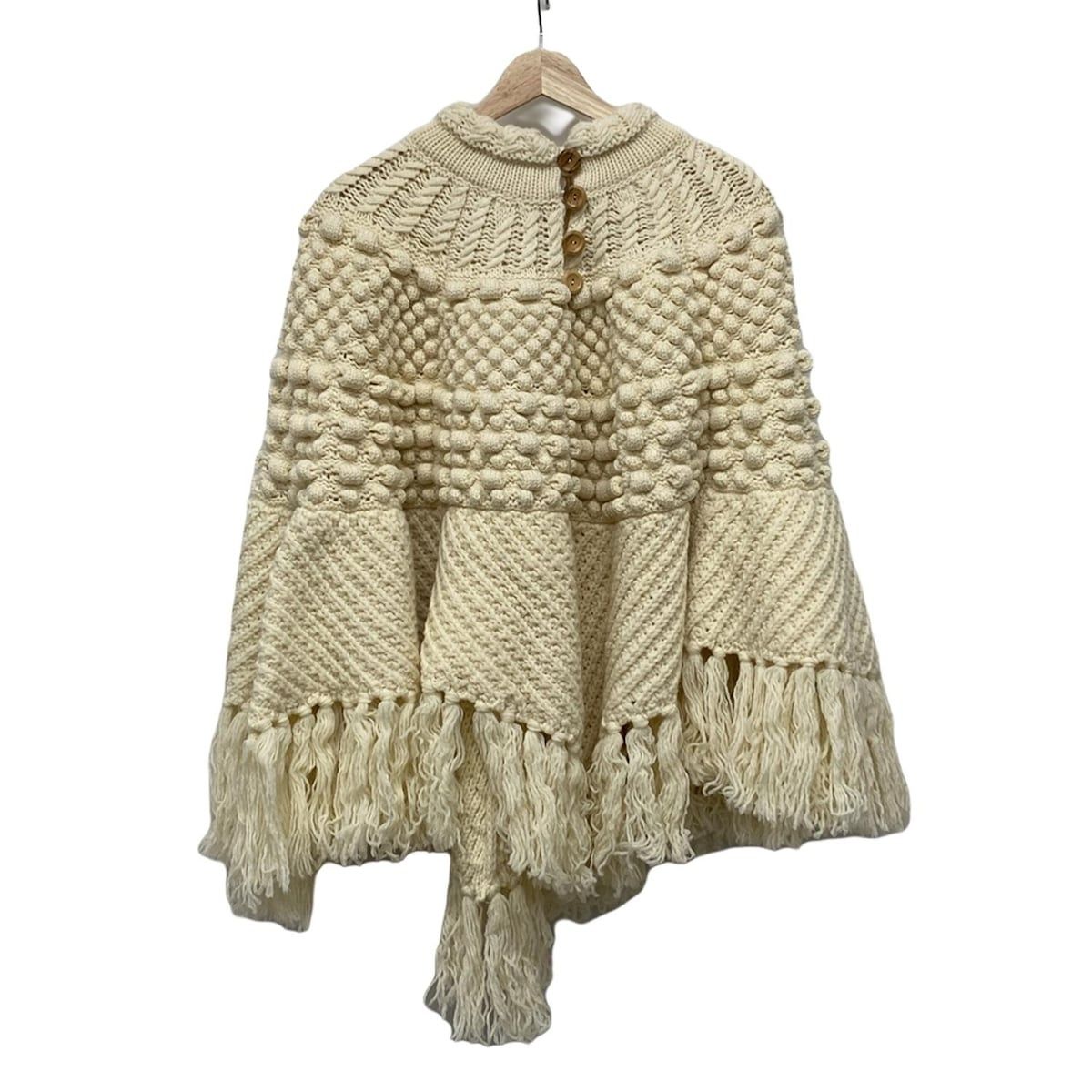 SAINT LAURENT PARIS サンローランパリ ポンチョ サイズXS レディース - 633896 アイボリー 冬 WWW_SUPERTOOLSSHOP_NL