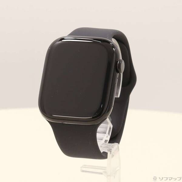 〔 品〕 Apple Watch Series 10 GPS 46mm ジェットブラックアルミニウムケース ブラックスポーツバンド 344