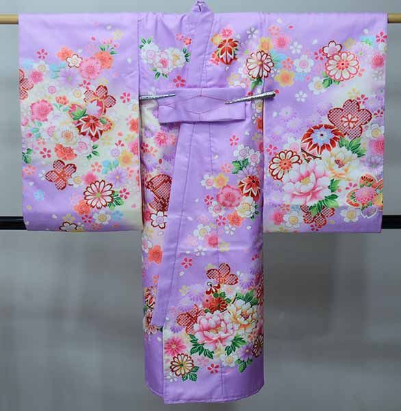 お宮参り 産着 女児 合繊 豪華絢爛 のしめ 金刺繍 綸子地 紫色 一つ身 祝着 女の子 初着 掛け着 NO40525 WWW_GEBZETESISAT_COM_TR