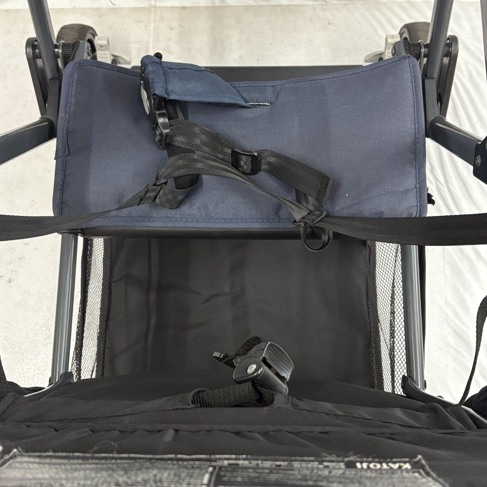 KATOJI 二人でゴー　ベビーカー ネイビー　リアシート付き 592236887855.jpg