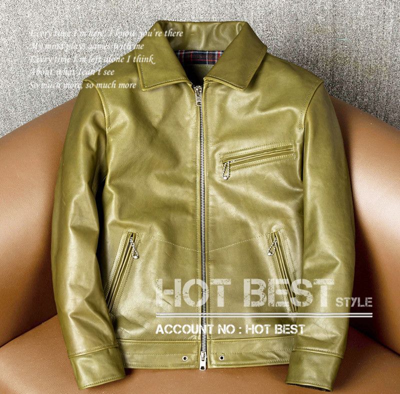 Schott シングルライダース カウハイドレザー 牛革 裏地チェック ブラウン Schott シングルライダース カウハイドレザー 牛革 裏地チェック