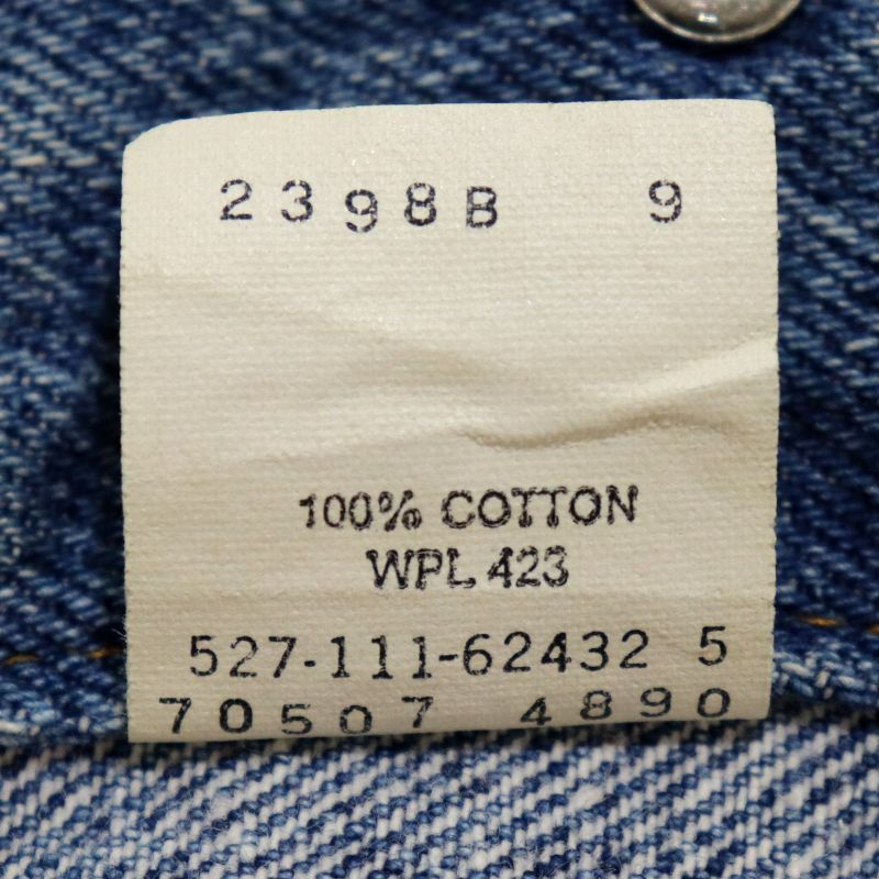 90s USA製 vintage Levi's 無地 70507 デニムジャケット メンズ 表記Mサイズ