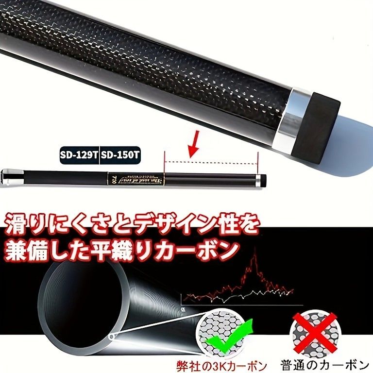 SANLIKE カーボン製 小継ぎ 磯玉の柄 7 m
