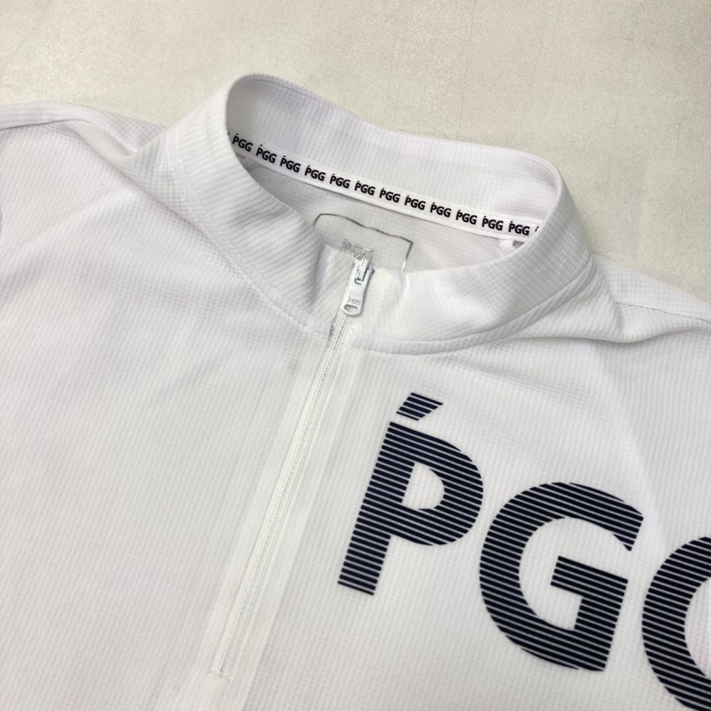 サイズ 1 PGG PEARLY GATES パーリーゲイツ 2025年モデル ハーフジップ 半袖Tシャツ ホワイト系 240101534731 ゴルフウェア レディース ストスト WHITEMONARCHHOTEL_COM
