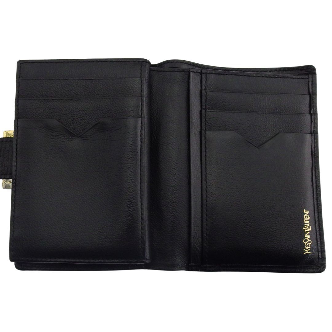 ⭐️未使用級⭐️ サンローラン　カサンドラ　YSLロゴ　二つ折り財布　ブラック サンローランパリ 二つ折り財布 カサンドラ ブラック メンズ