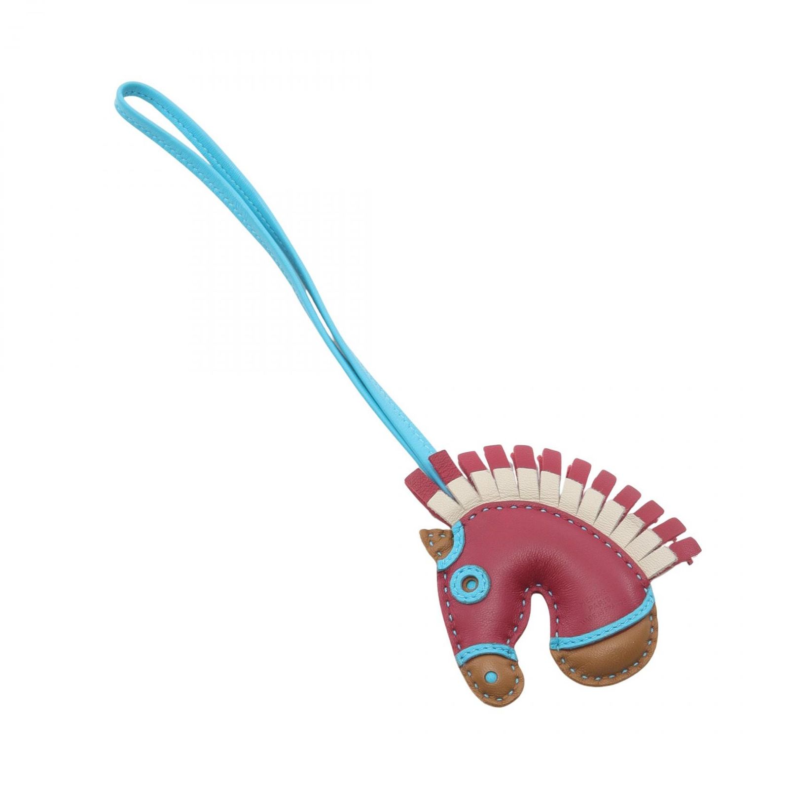 エルメス HERMES チャーム ジージーカマイユ クラフト ルビー クレ ブルーアズ レザー ジージー カマイユ クラフト ルビー クレ ブルーアズテック レディース