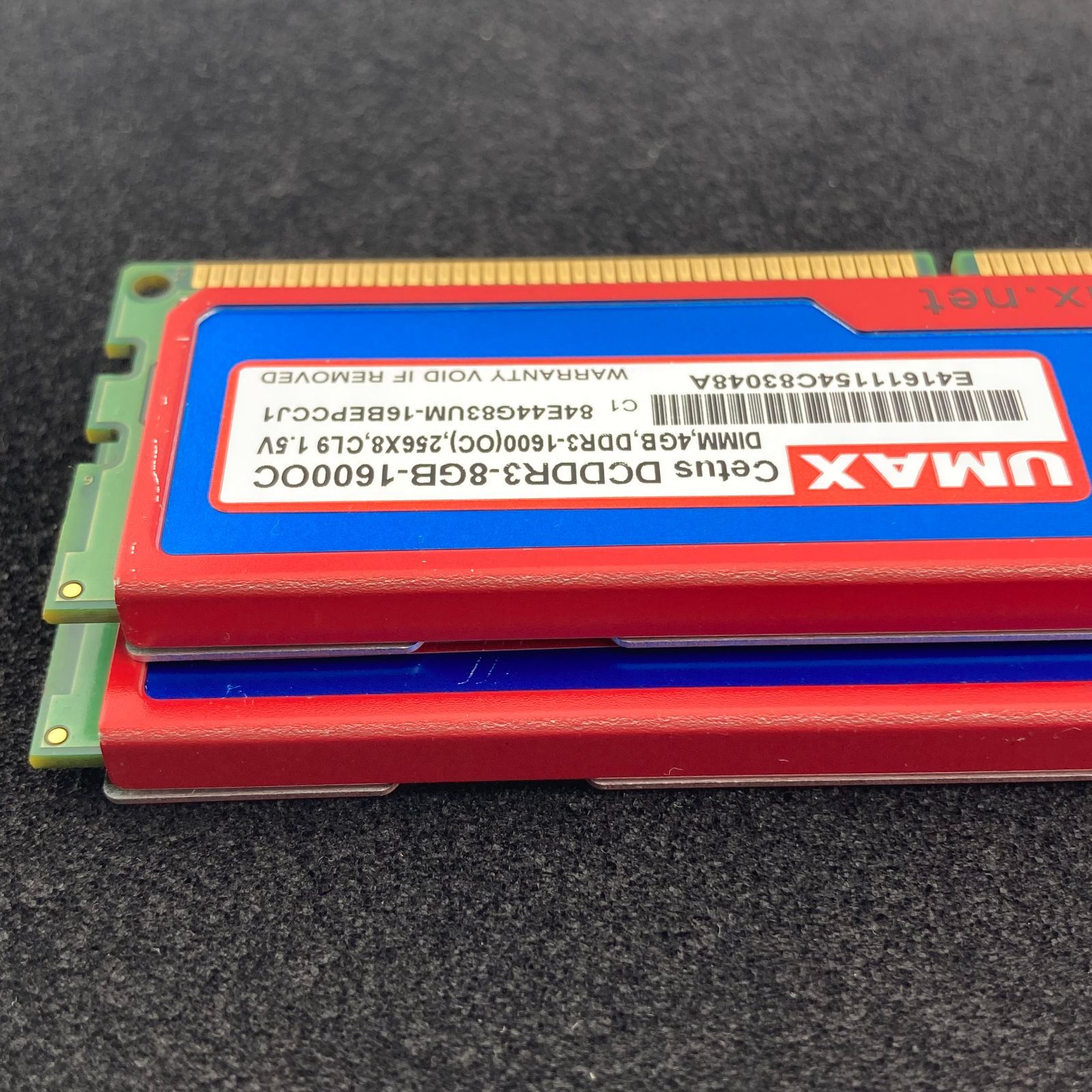 UMAX Cetus メモリ 合計 8GB (4GB × 2枚）DDR3-1600(OC) / PC3-12800