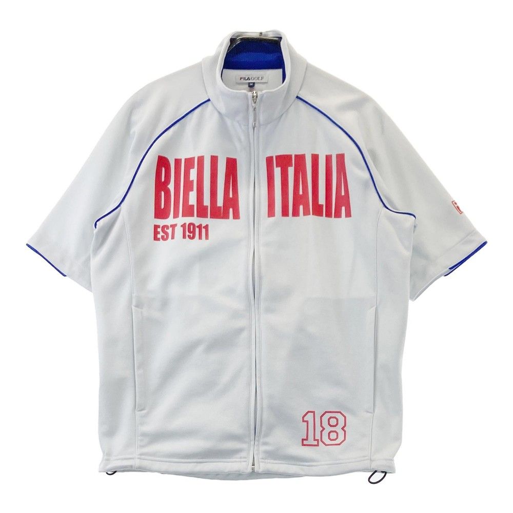 サイズ：M FILA GOLF フィラゴルフ  半袖ジャケット  ブルー系 [240101414942] ゴルフウェア メンズ ストスト サイズ：M FILA GOLF フィラゴルフ 半袖ジャケット ブルー系