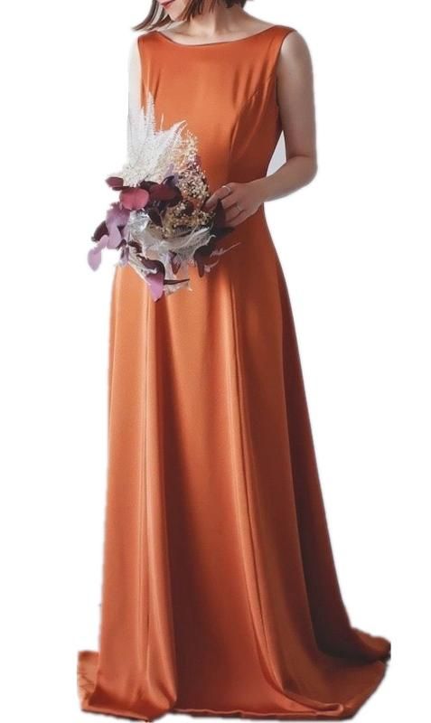 ドレス 前撮り ドレス ノースリーブ フォトウエディング シンプル 結婚式 二次会 ドレス マーメイド 後撮り 披露宴 コンパクト ロングドレス L