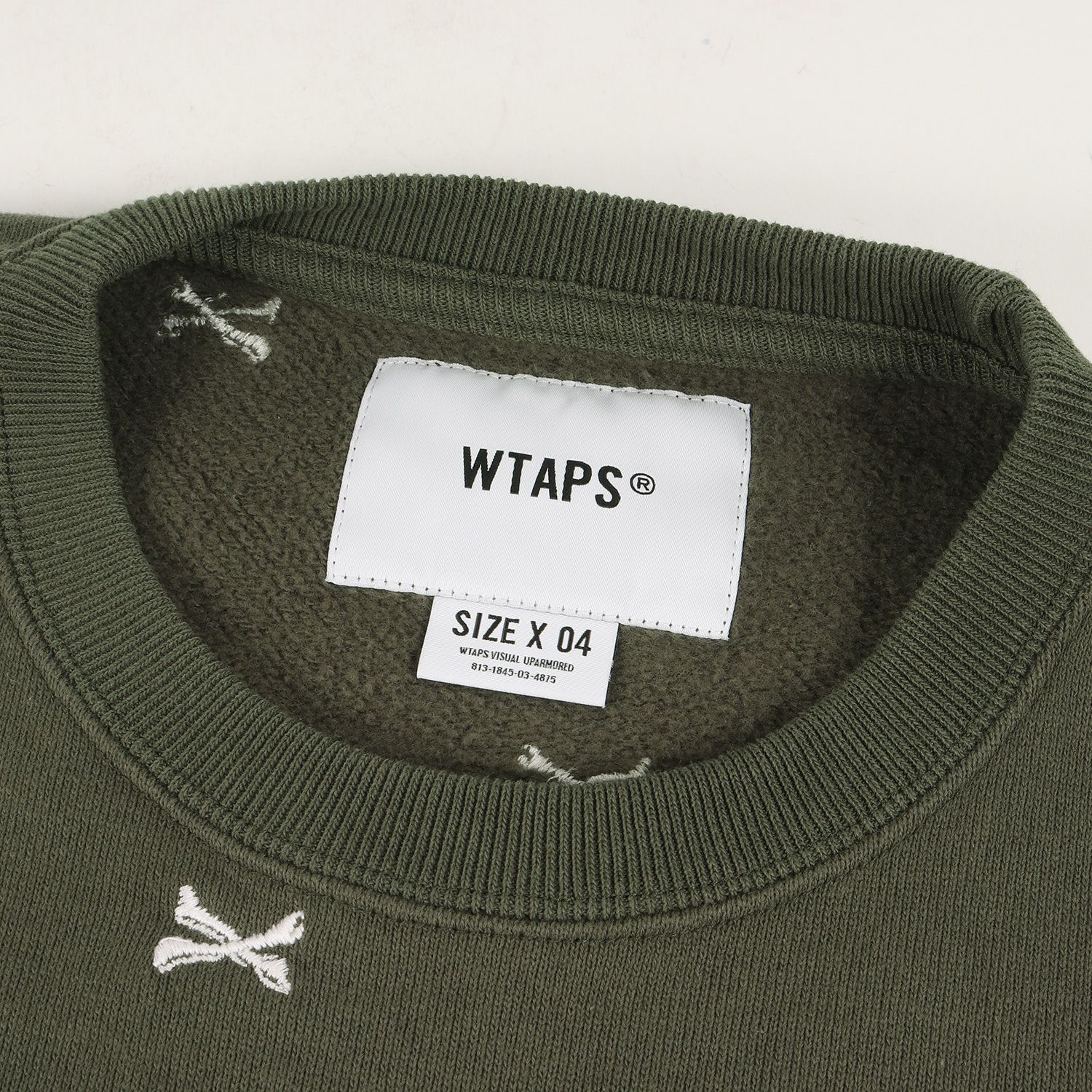 美品 WTAPS ダブルタップス スウェット サイズ:XL 22AW クロスボーン柄 クルーネック スウェットシャツ ACNE / SWEATER /  CTPL. TEXTILE オリーブドラブ トップス トレーナー【メンズ】 - メルカリ