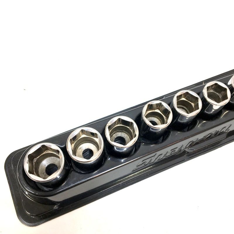 Snap-on スナップオン セミディープソケットセット 212FSMSY 3|8 9.5mm 6角12個セット トレー付 △ DW3500