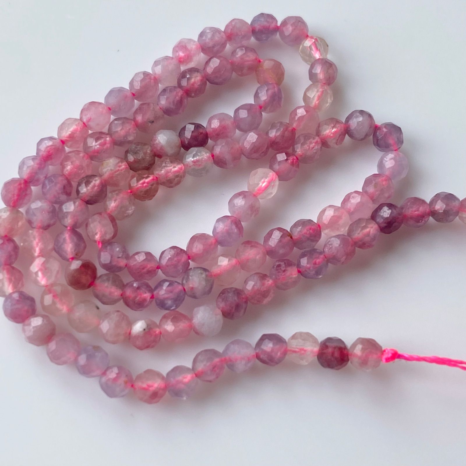 no.401＊ピンクトルマリンシリカ、ラウンドカット、3mm メルカリ
