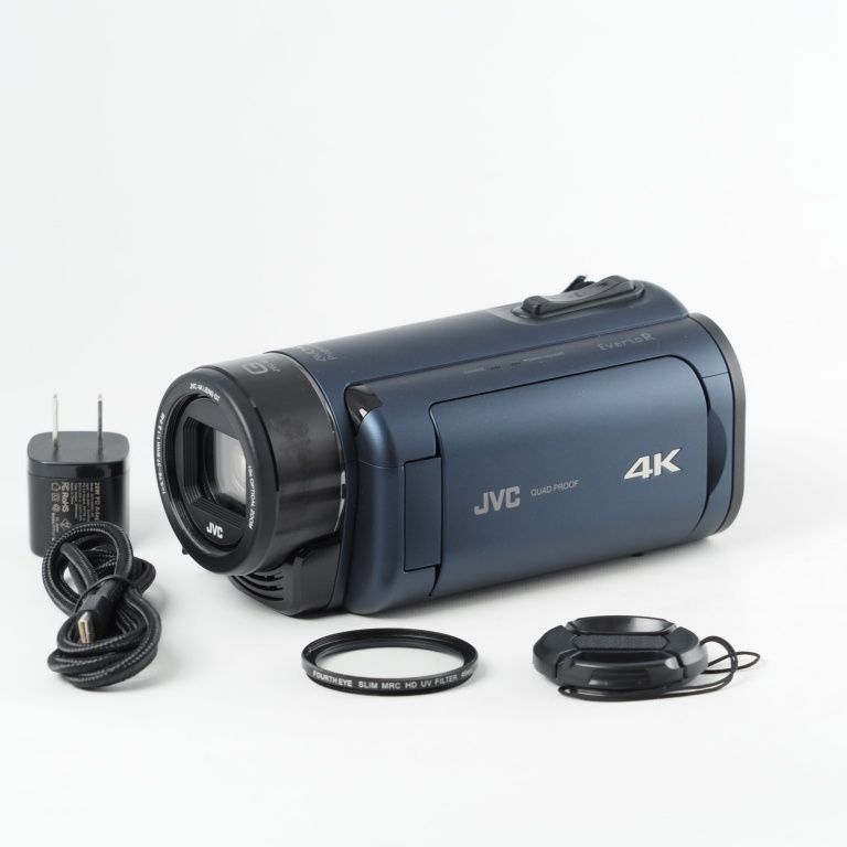 JVC ビデオカメラ Everio R 4 K撮影 防水 防塵 ディープオーシャンブルー GZ RY 980 A