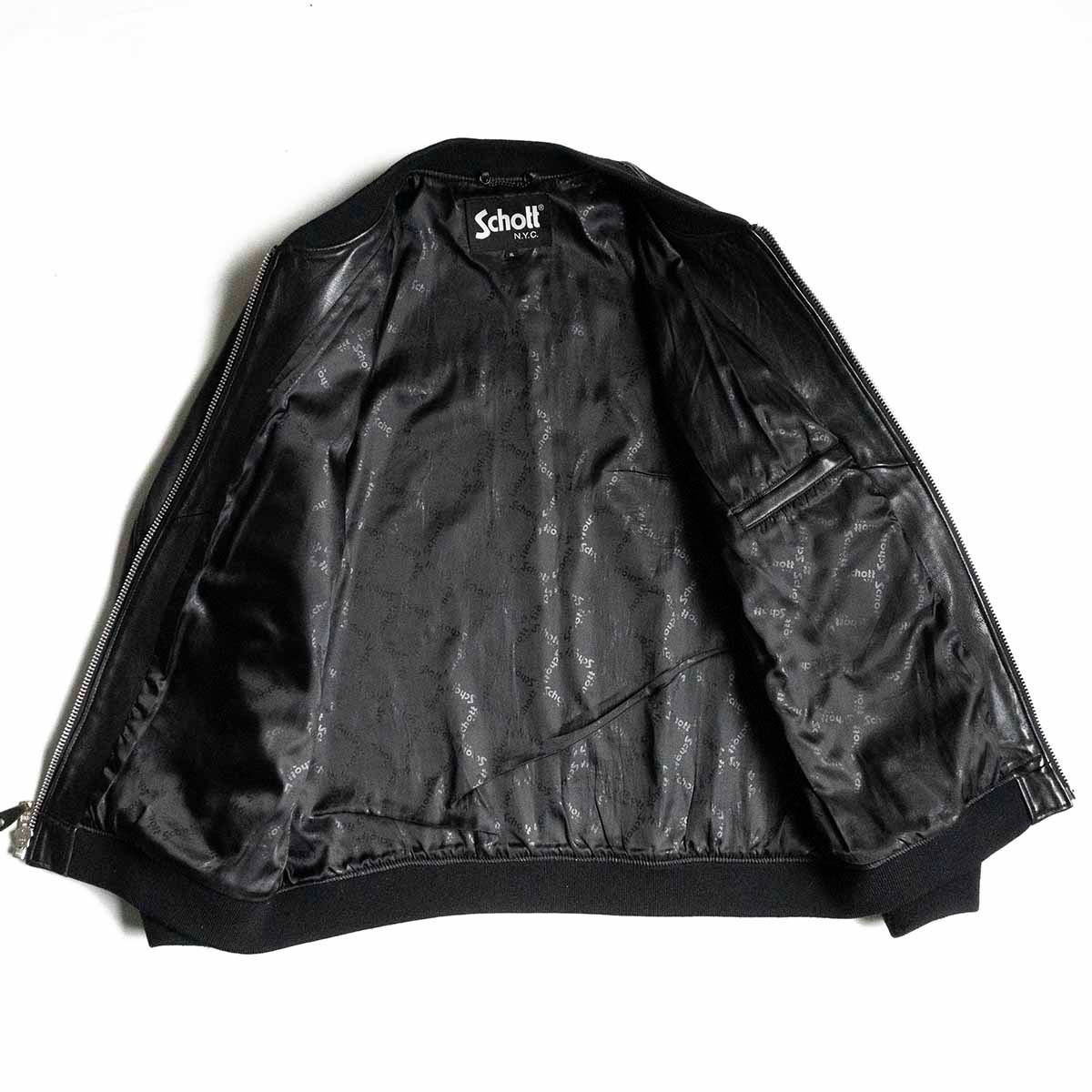 美品/希少✨schott フライトジャケット　ムートン　羊革　ブラック wine-king_2888800000003956