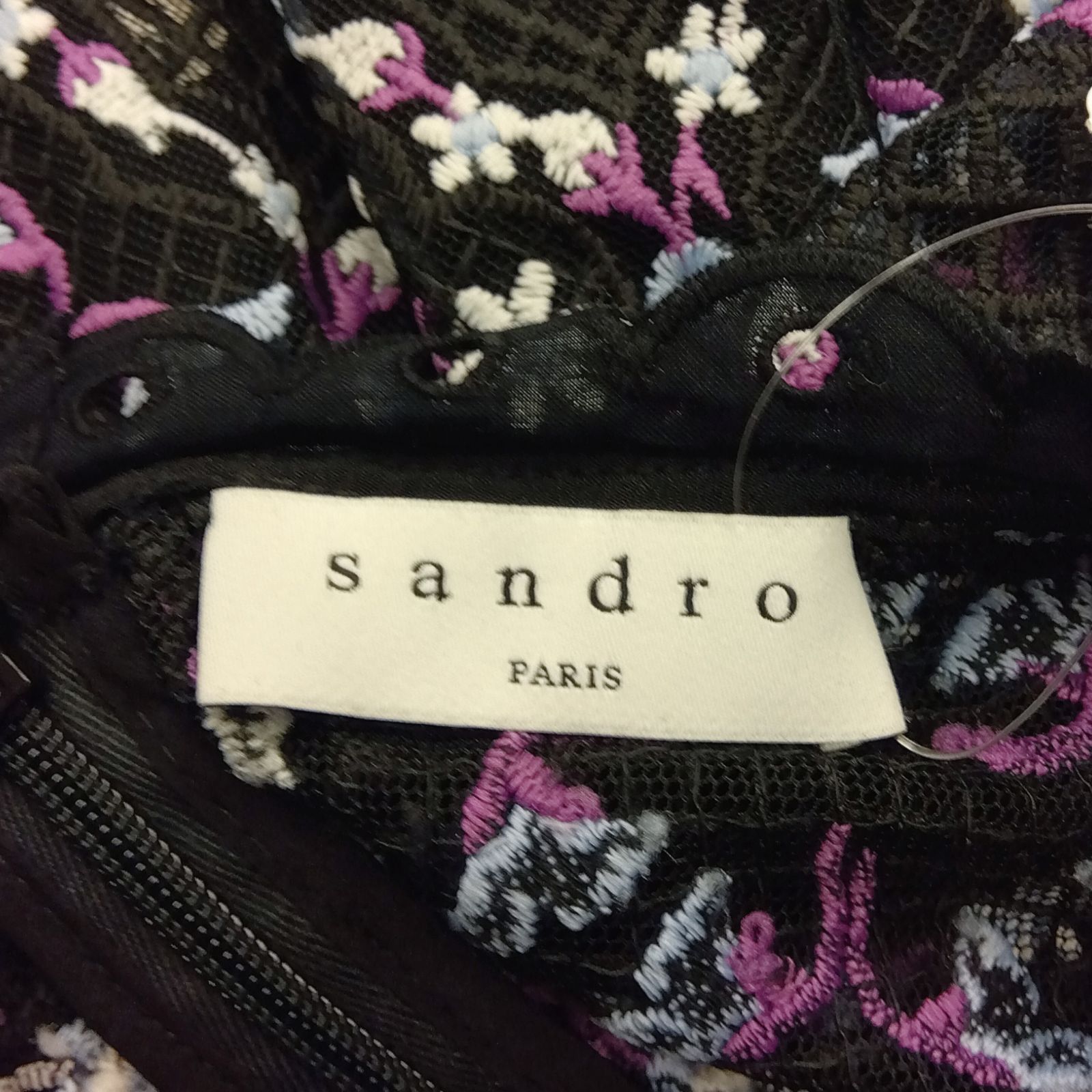 M28 サンドロ sandro paris ワンピース 総レース 透け感あり S