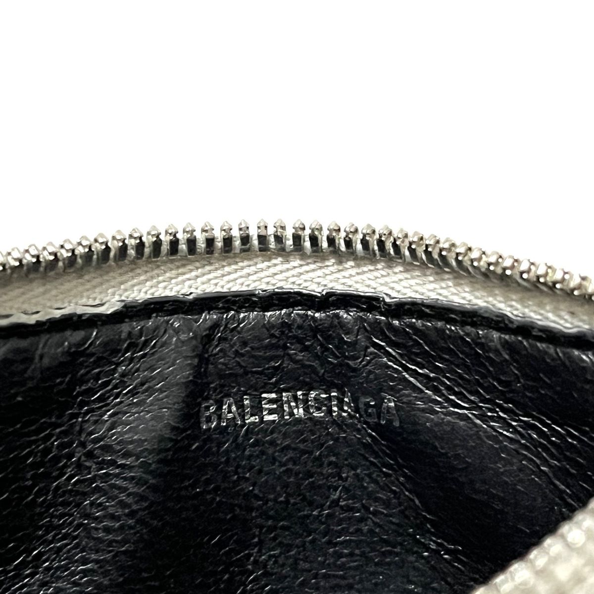 BALENCIAGA(バレンシアガ) コインケース - 637130 シルバー カードケース付き レザー