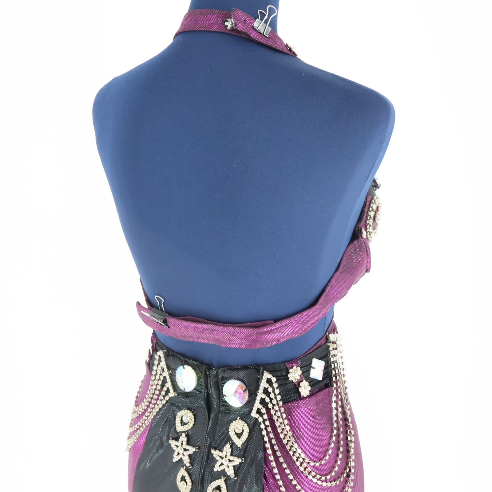 フラッグ紫黒二本組　ベリーダンスアイテム フラッグ紫黒二本組 ベリーダンスアイテム フラッグ紫黒二本組