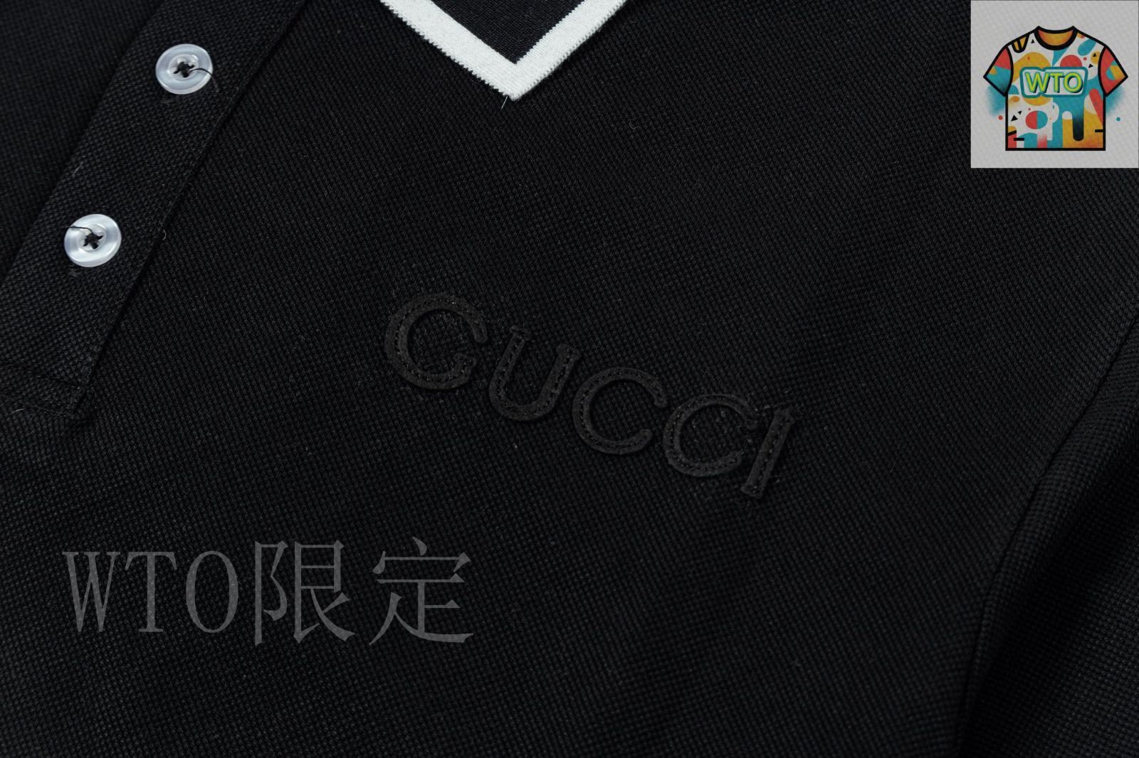 今日特価】Gucci 2025 カラーブロック ロゴ刺繍 ポロシャツ-1