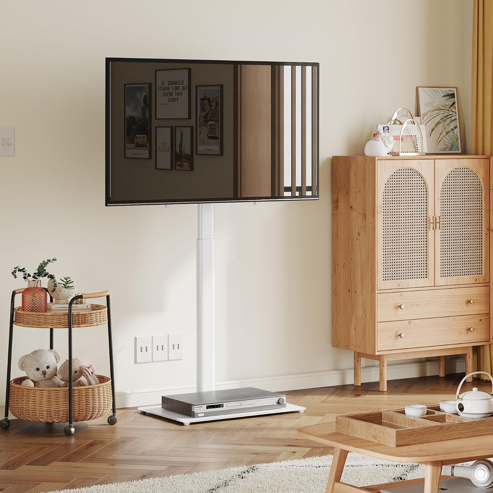 WLIVE テレビスタンド 壁寄せ ハイタイプ テレビ台 tvスタンド 壁寄せテレビスタンド 壁寄せスタンド 30～65インチ対応 VESA 横100～600mm 縦100～400mm 耐荷重40kg 高さ調節 左右25°角度調節