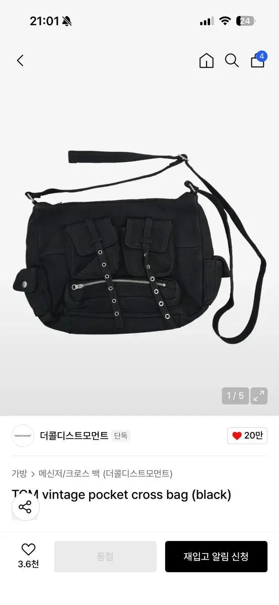 THECOLDESTMOMENT TCM pocket cross bag