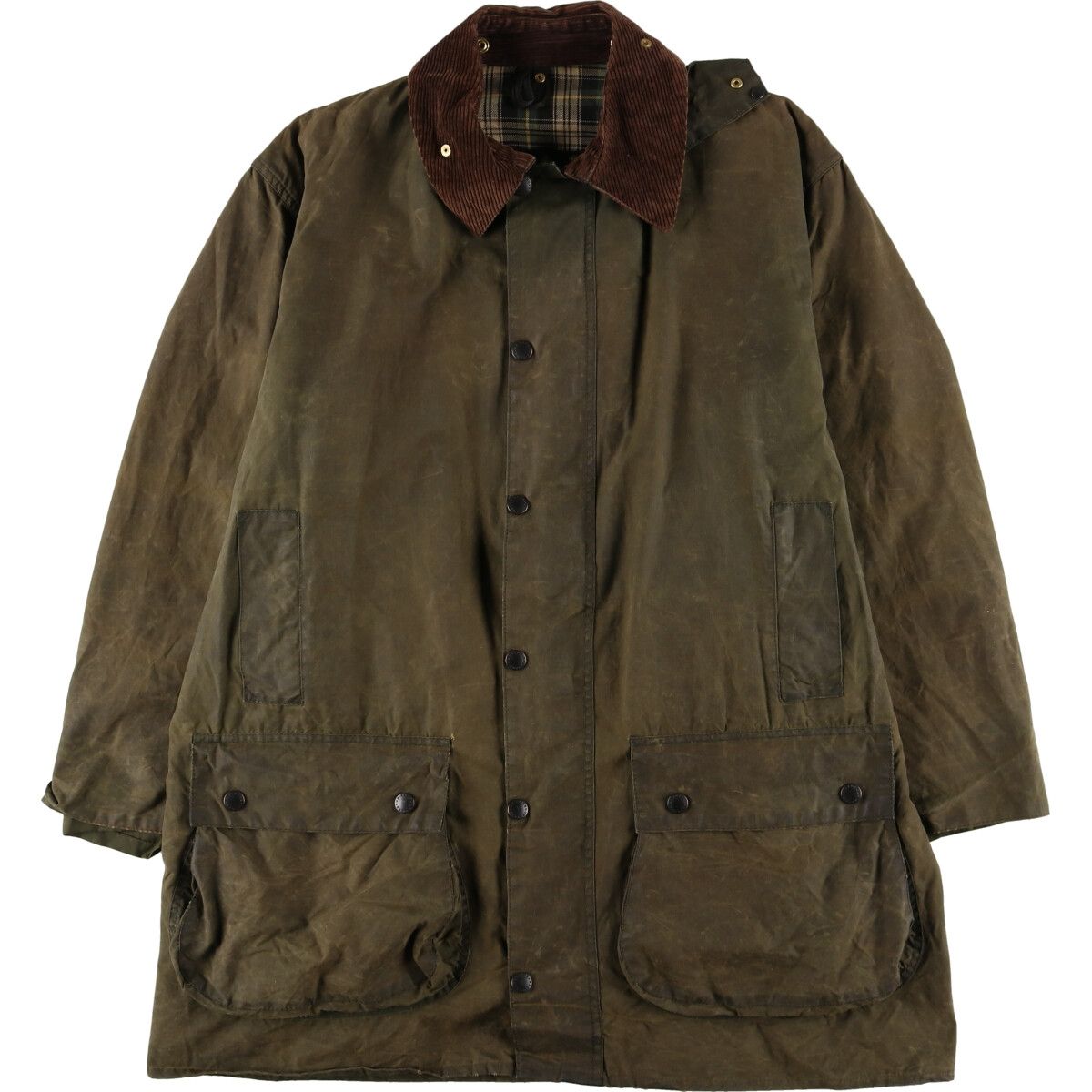 古着 90年代 バブアー Barbour BORDER ボーダー 旧3ワラント ワックス ...