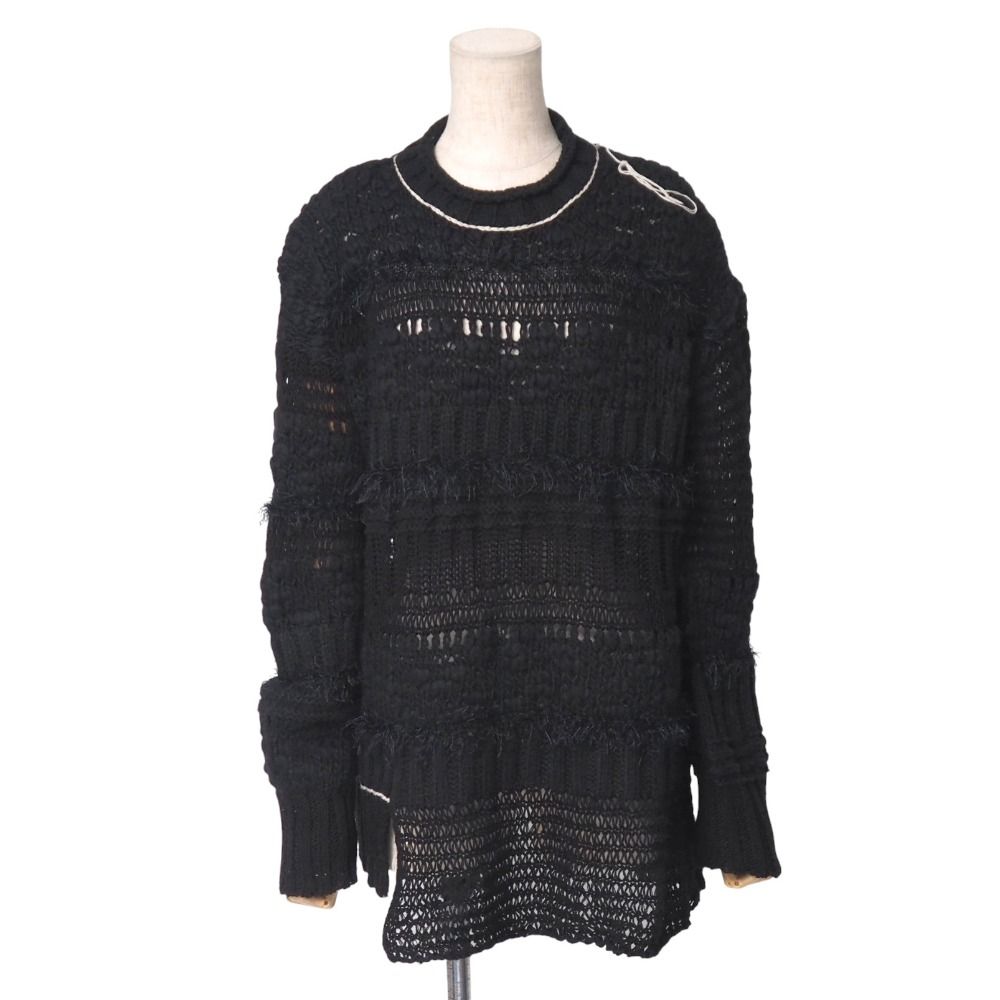 yohji yamamoto ヨウジヤマモト ニット yohji yamamoto - Y's for men | BLOCKING KNIT WITH ROUND NECK