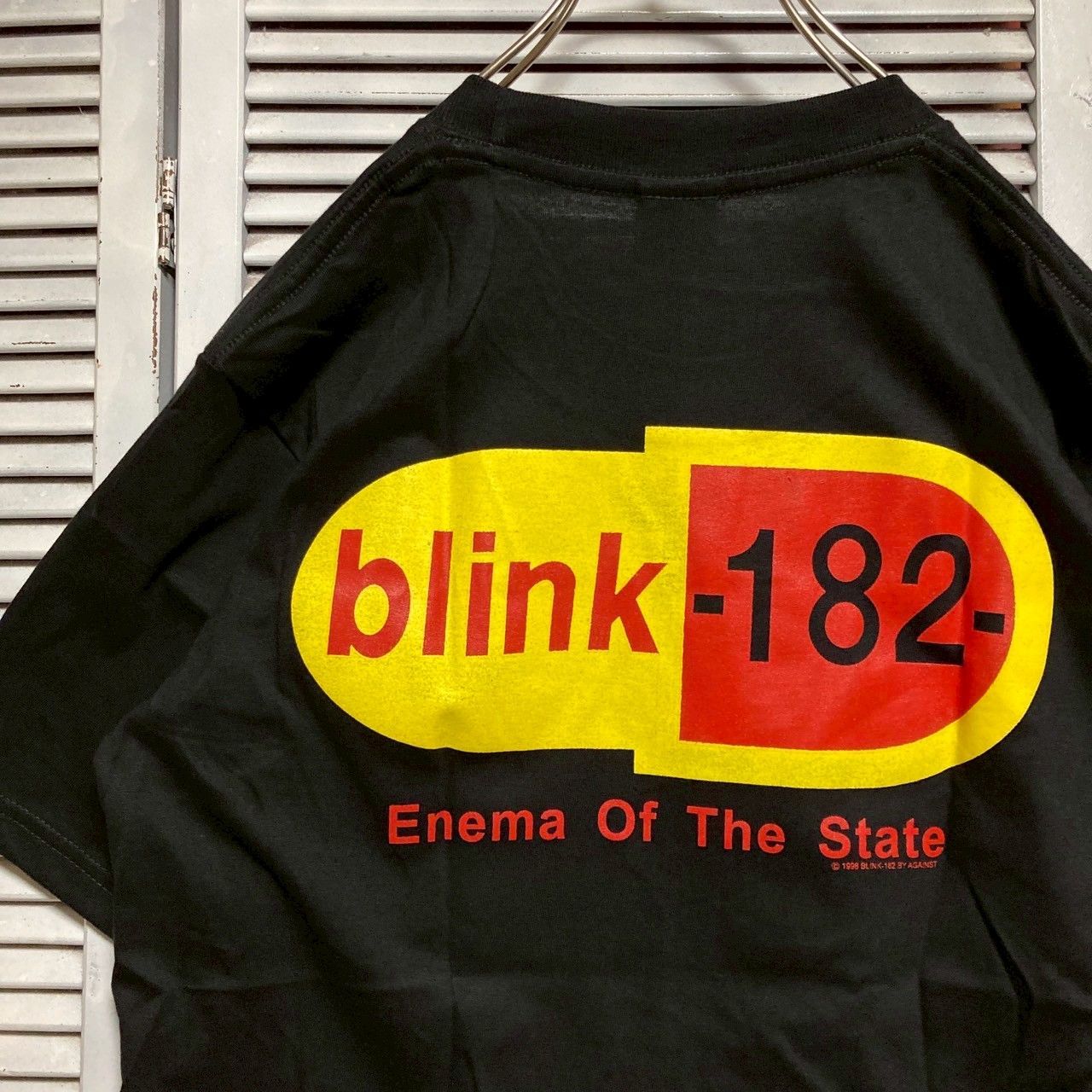 Blink-182 バンドTシャツ 鬼フェード 炭黒 海外限定