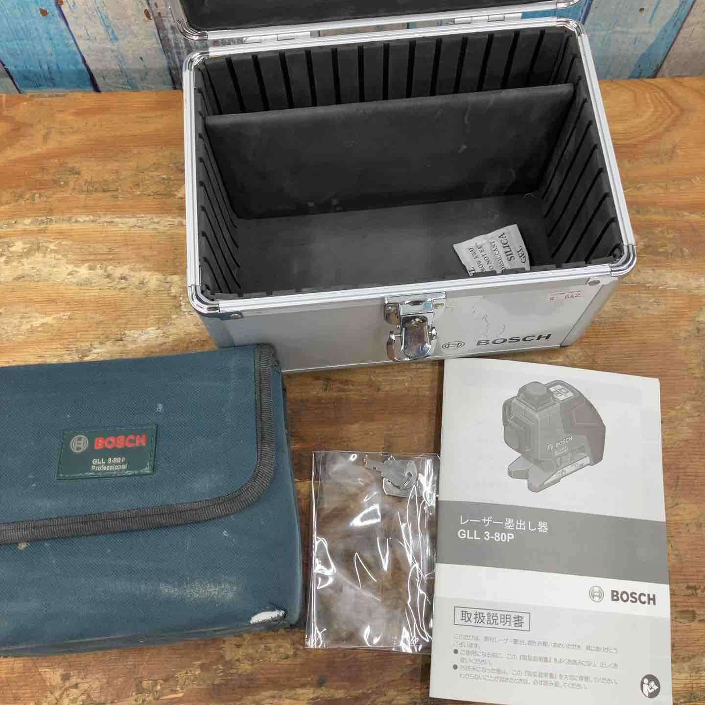 【大放出】 品 ボッシュ BOSCH 水平 垂直ラインレーザー GLL3-80P 赤色 柏店