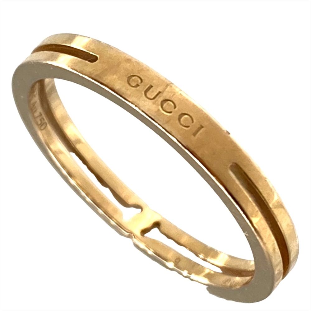 グッチ GUCCI インフィニティ ノット リング 指輪 約8.5号 K18PG 1.9g