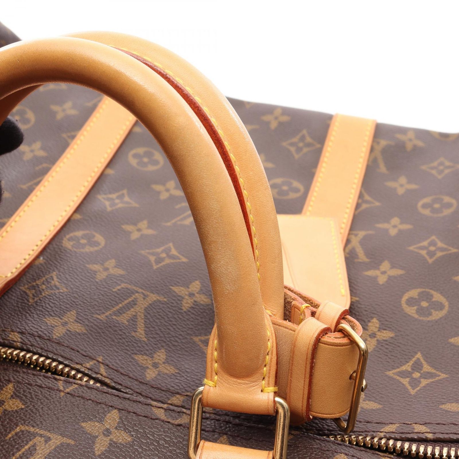 LOUIS VUITTON◇キーポル55_モノグラム・キャンバス/PVC/BRW LOUIS