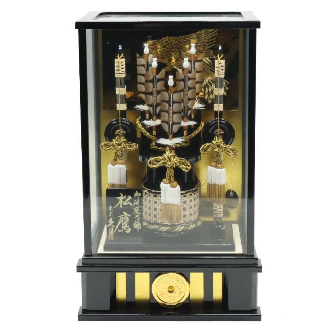 破魔弓 ケース飾り 悠星 13号 高さ51cm 黒塗りケース (2024