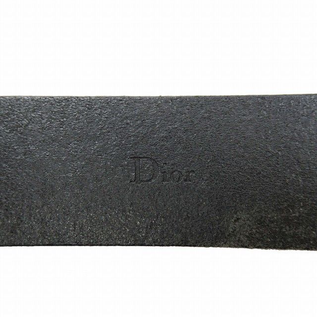 ディオールオム Dior HOMME ロゴ刻印 プレートバックル レザー ベルト