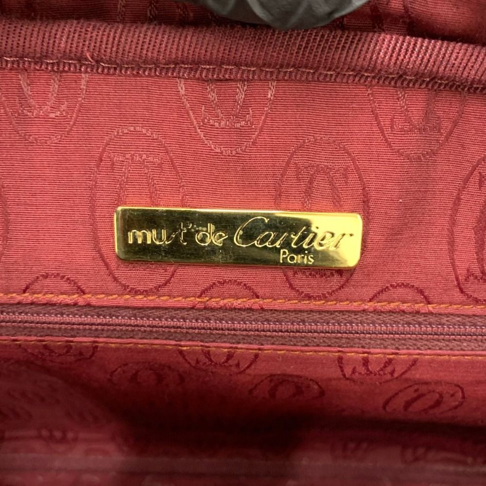 CARTIER カルティエ ビジネスバッグ マストライン レザーバッグ ボルドー Must Line 書類鞄 レザー ビジネス レディース DECORATOM_COM_BR