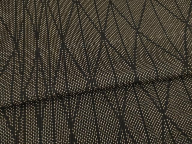 平和屋着物□本場大島紬 幾何学文 正絹 逸品 未使用 AAAW5047mf