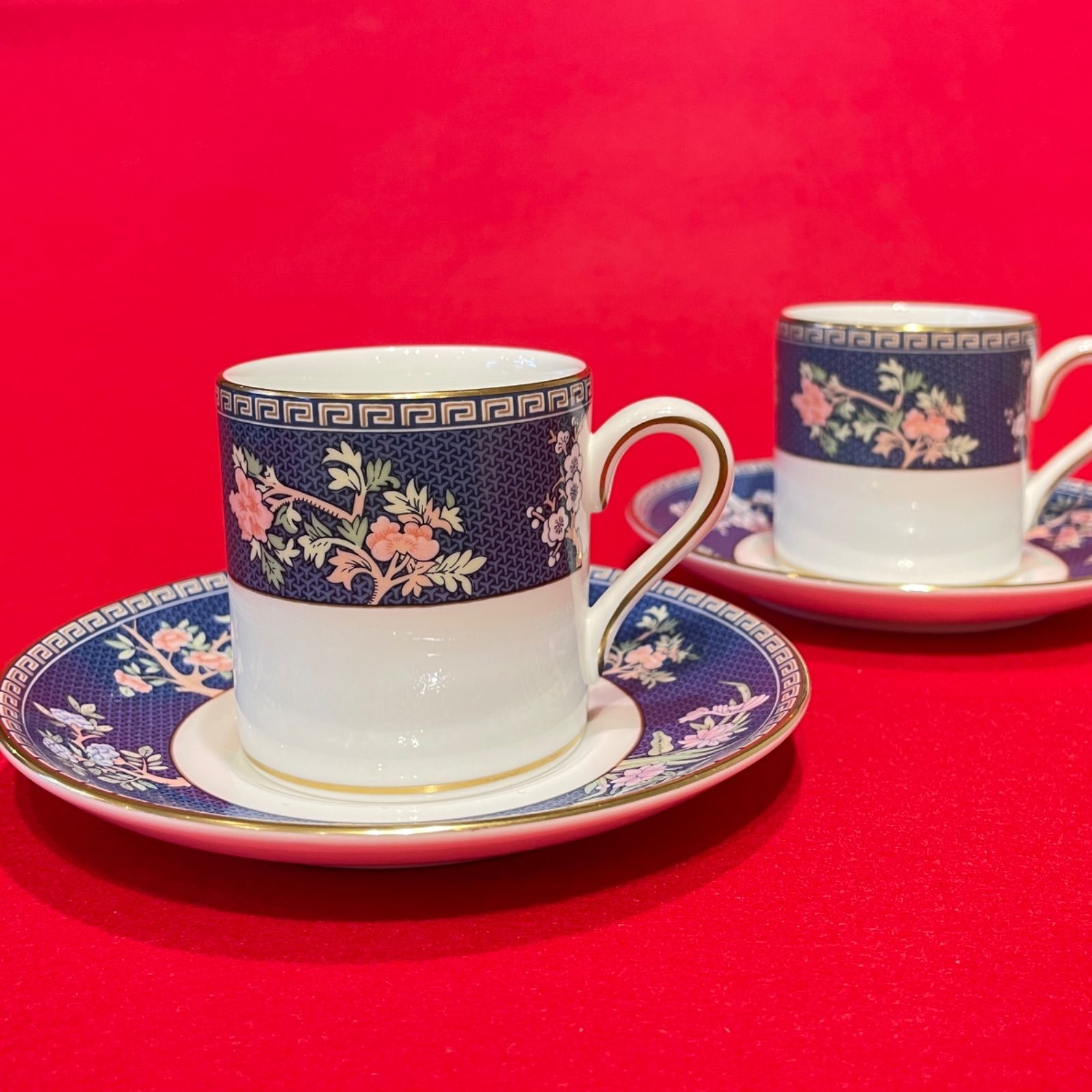 ウェッジウッド WEDGWOOD ブルーサイアム Blue Siam カップ＆ソーサー（デミタス）2客 - メルカリ