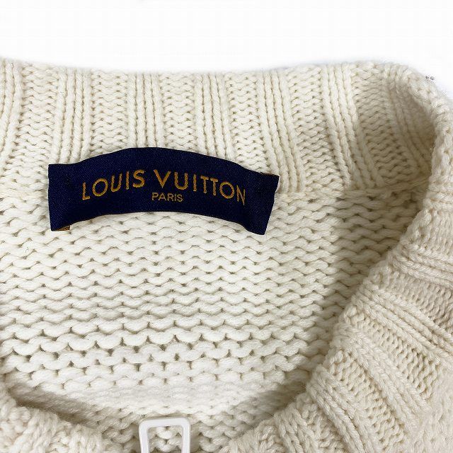 美品 LOUIS VUITTON ジップアップ カーディガン Sルイヴィトンロゴ