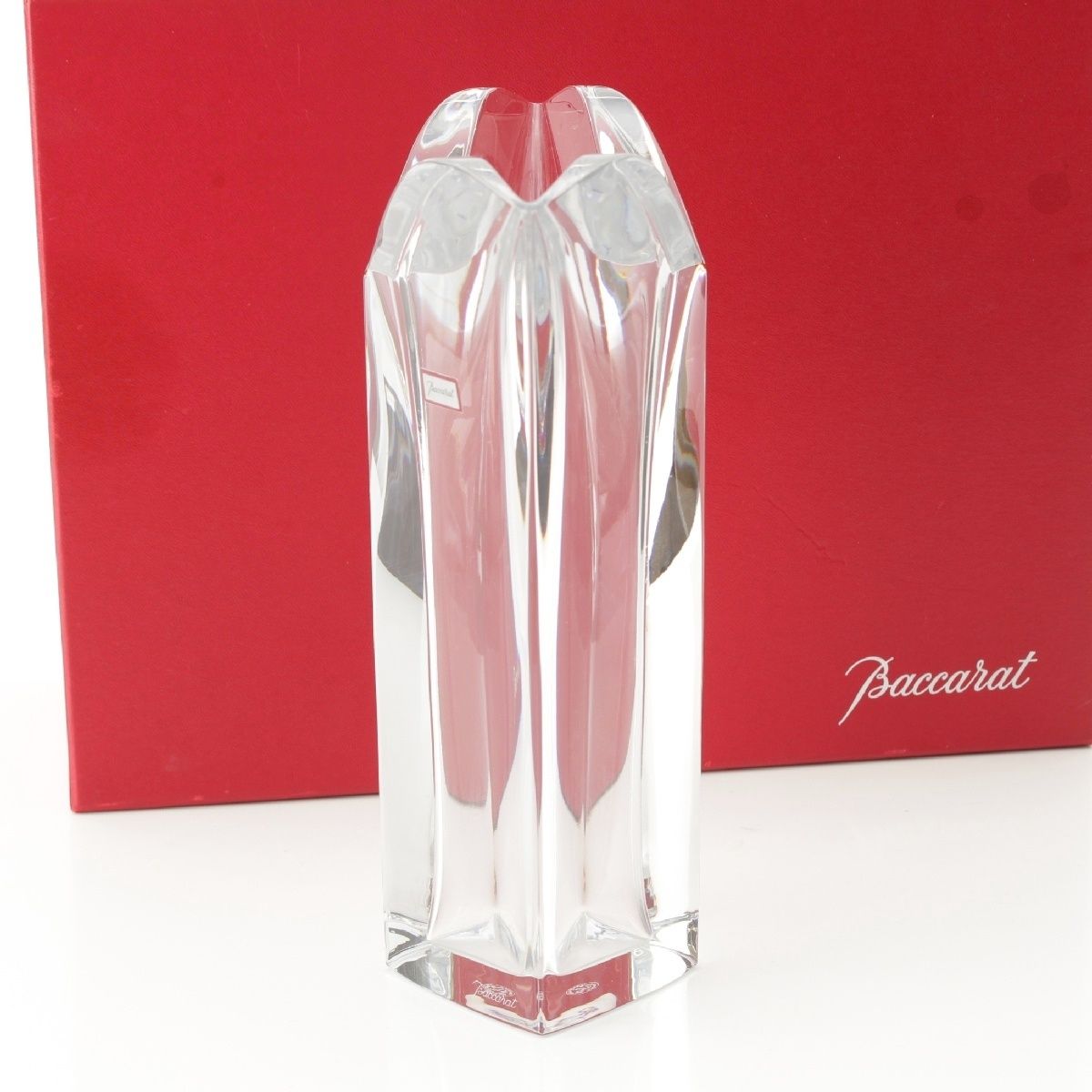 Baccarat クリスタルフラワーベース 高さ約23cm バカラ クリスタル GINKO ギンコ フラワーベース 23cm 花瓶 クリア