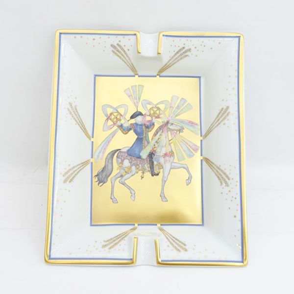 HERMES 陶器製灰皿 イエロー