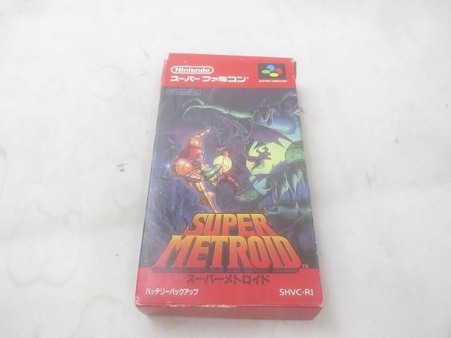 (箱・説明書付き)  スーパーメトロイド  スーパーファミコン ☆SFC「スーパーメトロイド」（箱、説明書付き）【起動検査済み
