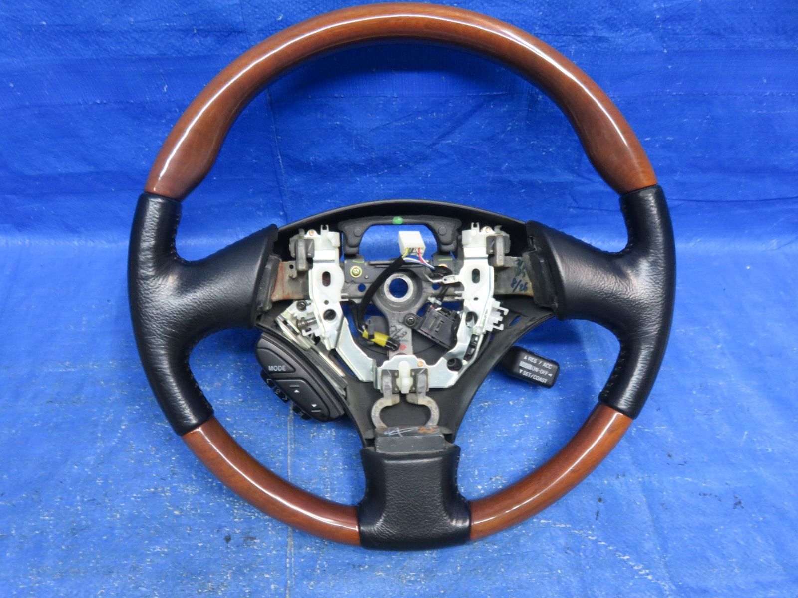 LA6587 ソアラ UZZ40 純正 ウッドコンビハンドル ステアリング クルコン付 レクサス SC430共通 小傷