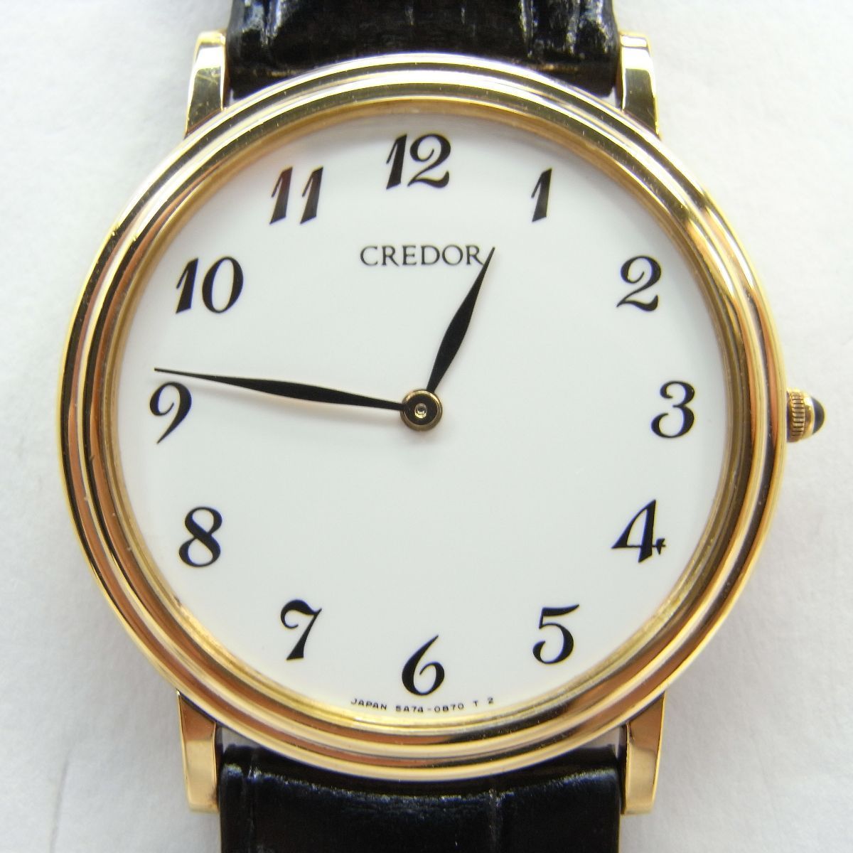 美品】SEIKO （ｾｲｺｰ） ｸﾚﾄﾞｰﾙ K18ｲｴﾛｰｺﾞｰﾙﾄﾞ 5A74-0530 ｱﾗﾋﾞｱ