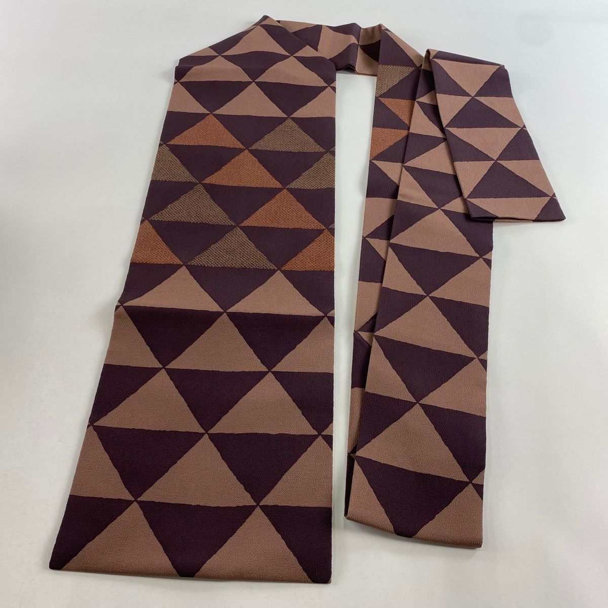 名古屋帯 美品 名品 鱗 縮緬 紫 正絹 【中古】 - メルカリ