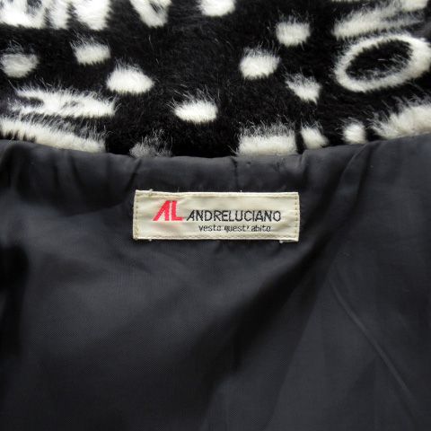 アンドレルチアーノ ANDRELUCIANO コート フェイクファー ロゴ