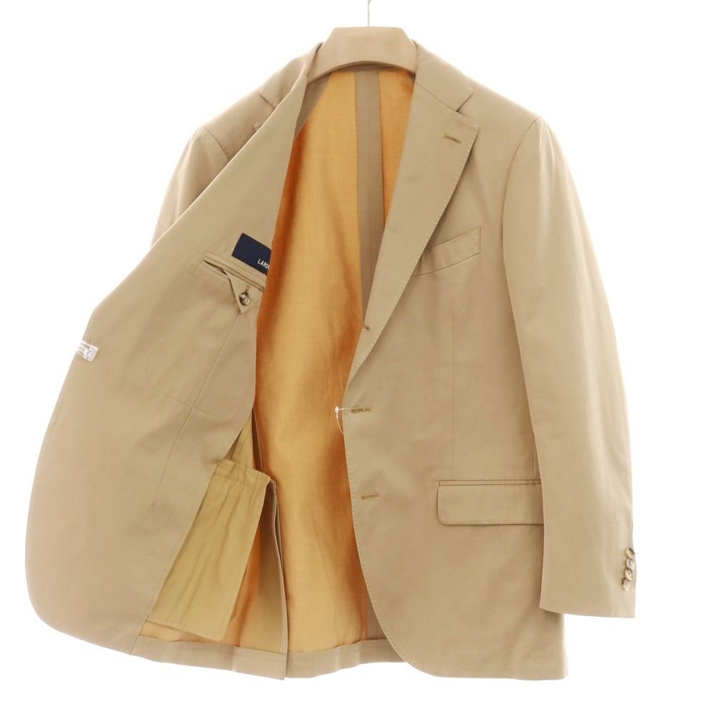 ラルディーニ LARDINI コットンシルク 3つボタンスーツ ベージュ
