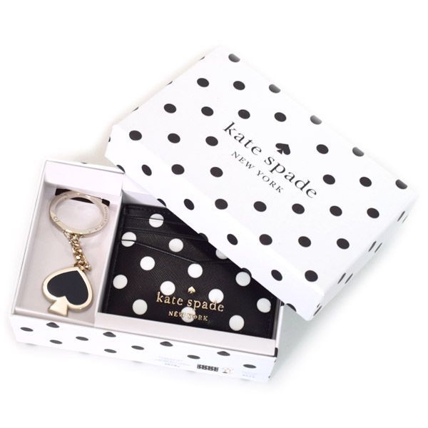 [KATE SPADE] ドット柄 キーリング付カードケース ギフトセット ケイトスペード kate spade カードケース IDケース パスケース