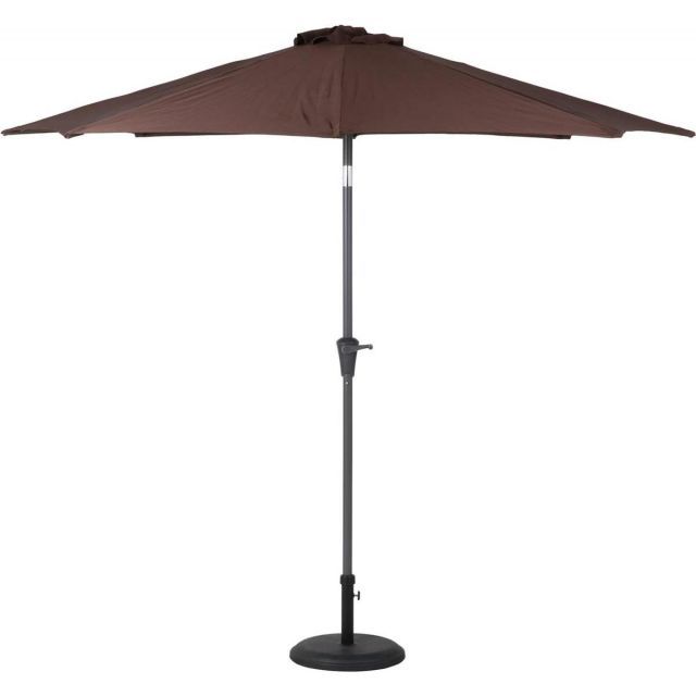 不二貿易 アルミ ガーデン パラソル ブラウン 270cm 85186 チルト機能 ガーデン 庭 ベース別売