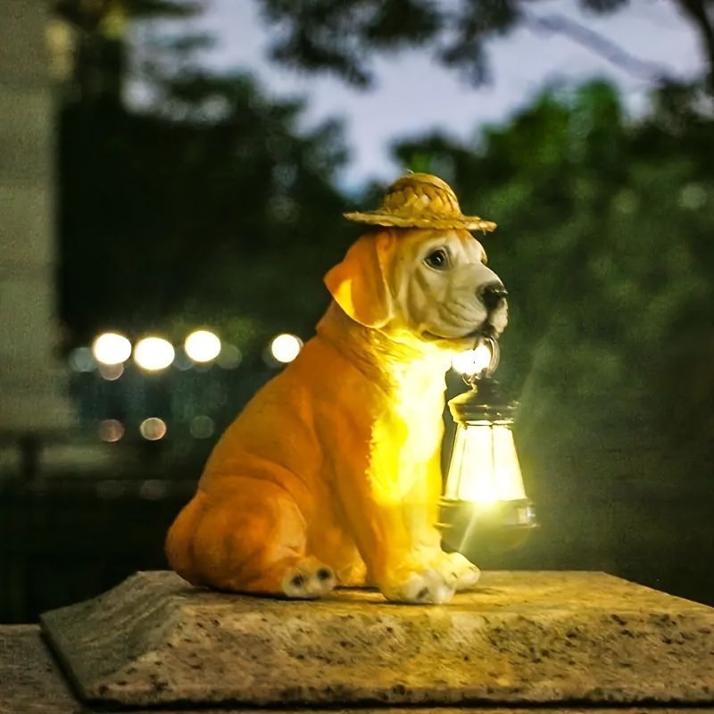 犬ガーデンライト ゴールデンレトリバー  防水屋外装飾ランプ ペット ホームデコガーデンかわいい愛犬プレゼント防犯お庭