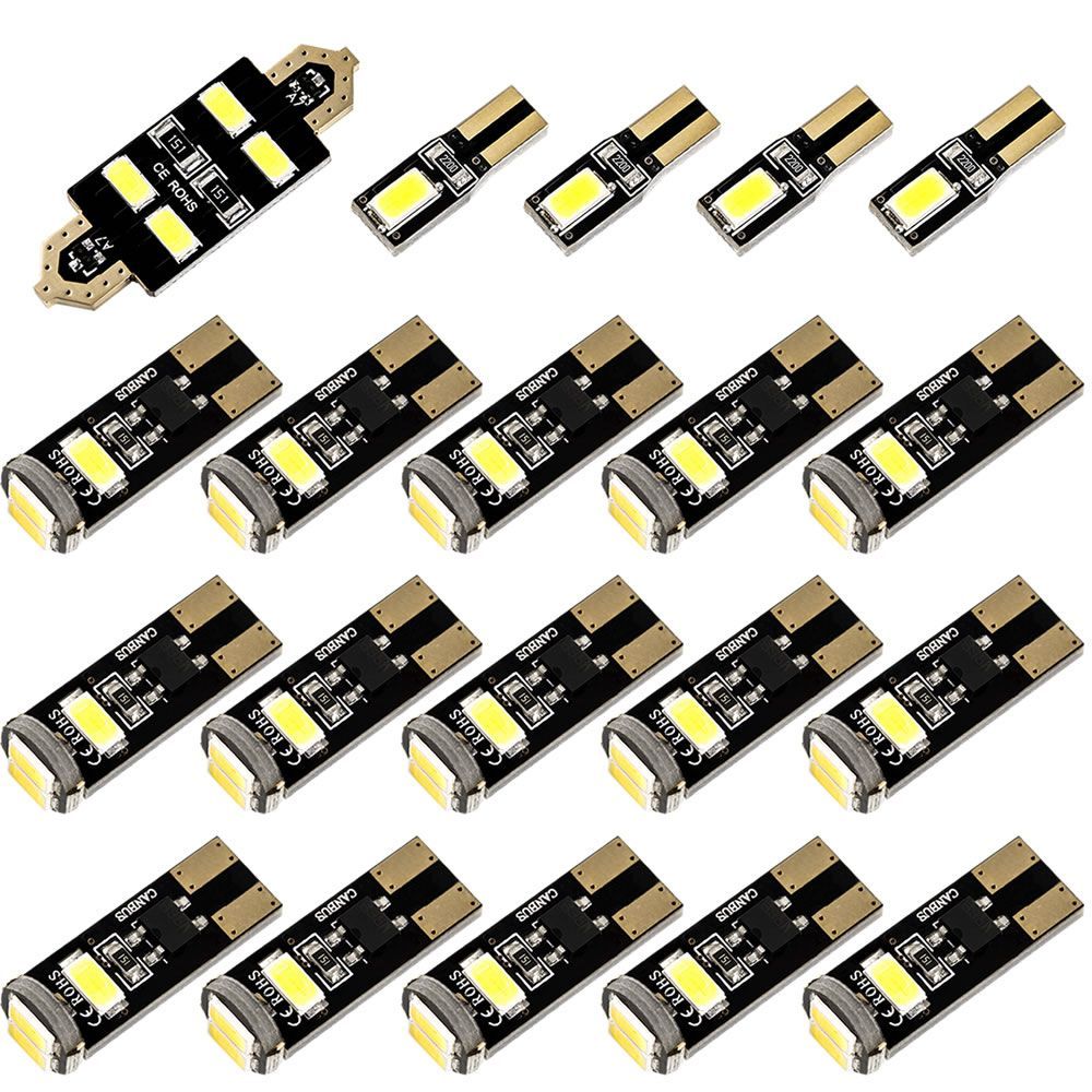 BMW F11 5シリーズツーリングワゴン 標準ルーフ車 [H22.9-] LED ルームランプ 金メッキ キャンセラー内蔵 SMD 72発 20点セット BMW 5シリーズ ツーリング 2017年モデル 523d xDrive Touring Luxuryの