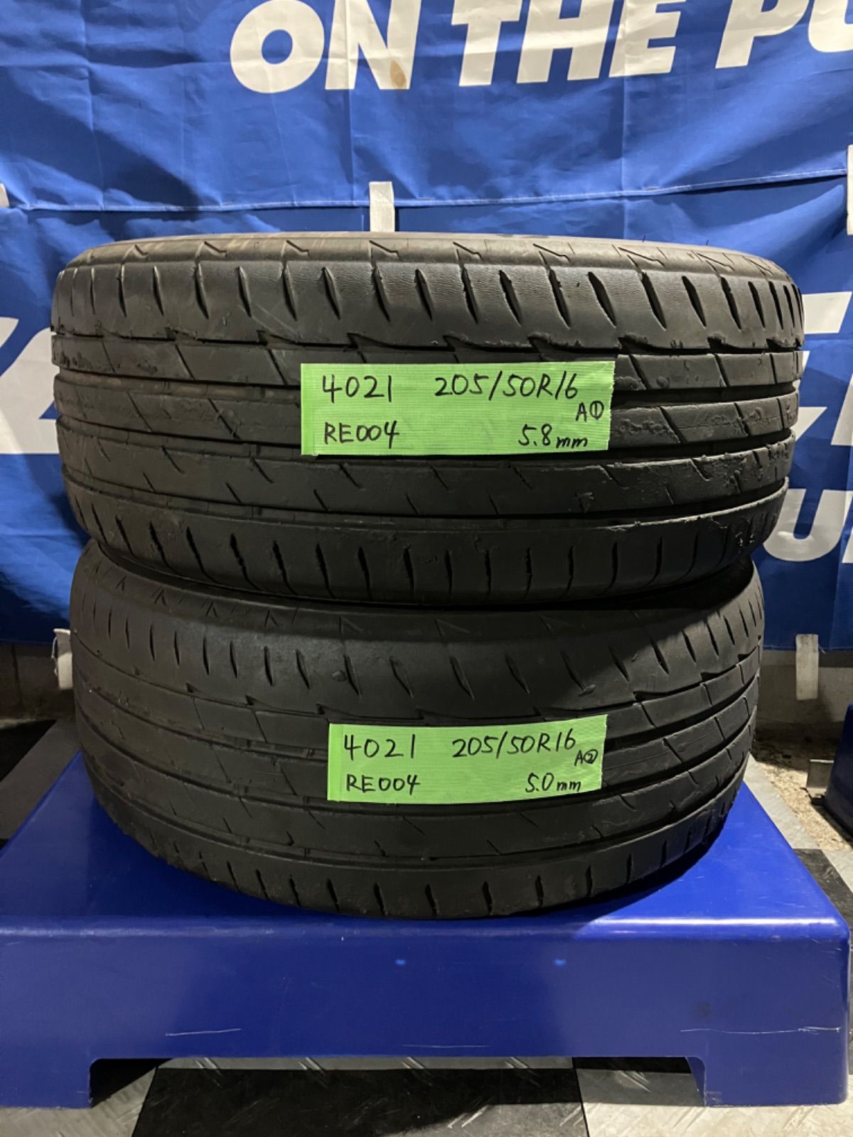 205/50R16 ポテンザ RE004 アドレナリン ドリケツ 中古タイヤ2本 